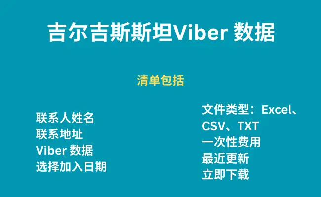 吉尔吉斯斯坦 Viber 数据