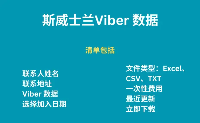 斯威士兰 Viber 数据