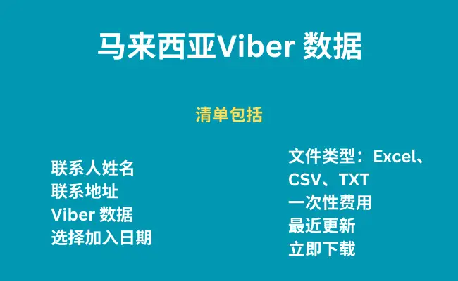 马来西亚 Viber 数据